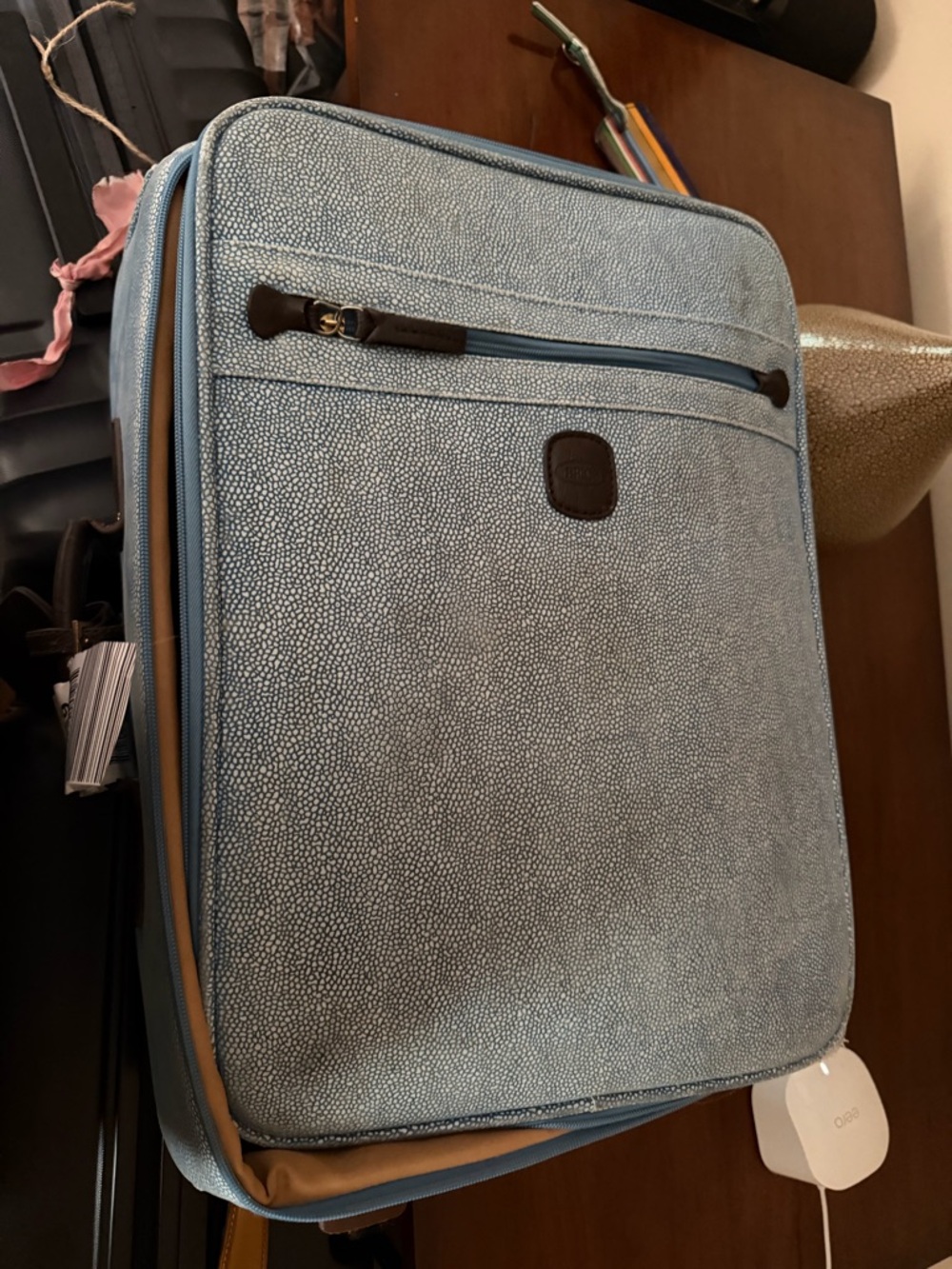 Bric's Light Blue Travel Weekender Bag